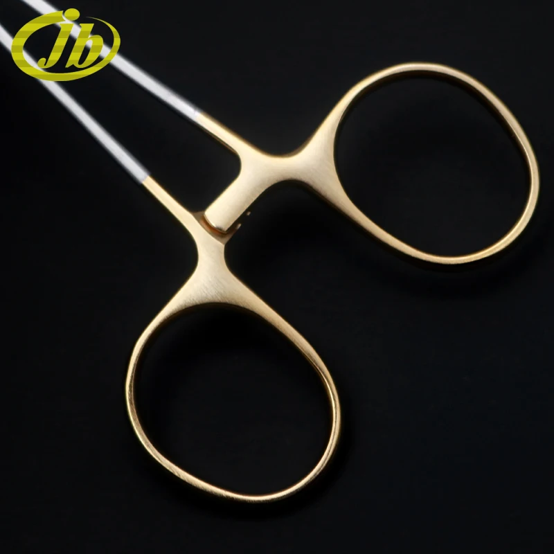 Needle holder stainless steel 12.5cm gold handle surgical operating instrument needle carrier