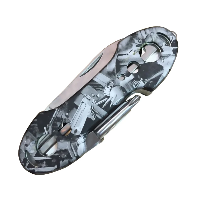 SK002-Q Multi-Functional Swiss 91mm Folding Knife Stainless Steel Multi Tool Army Knives Pocket Hunting Outdoor Camping Survival Knife - Цвет: SK002-Q