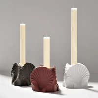 seashells candlestick mold concrete candle holder silicone mould diy home decoration tool