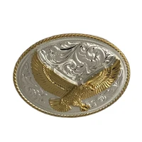 retail new 3d eagle cowboys belt buckle with oval metal belt head woman man jeans jewelry accessories fit 4cm wide belt