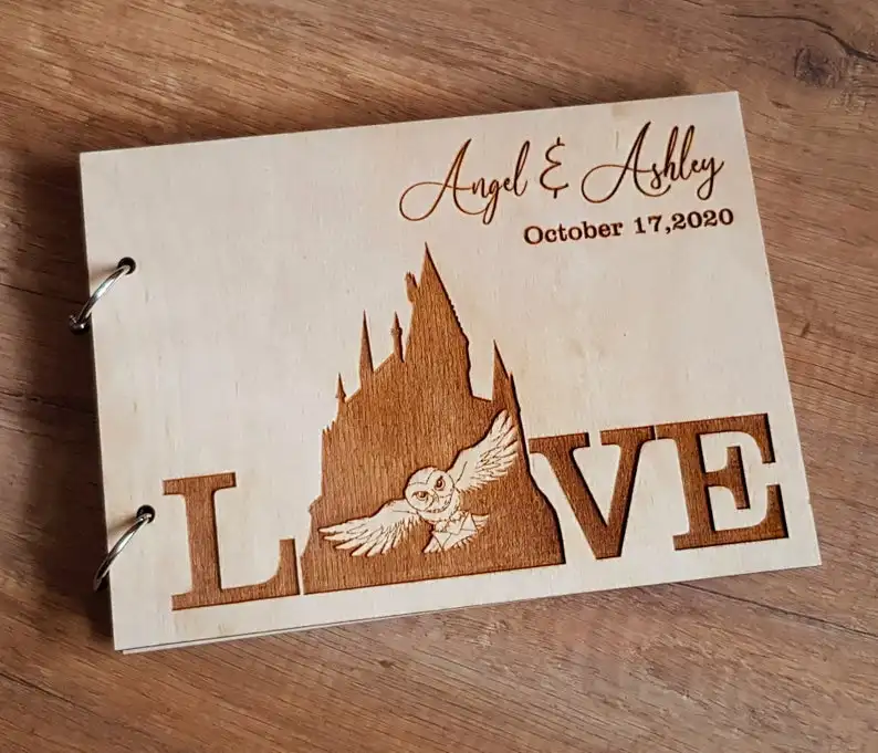 

Personalized Guest Book Baby Shower Engraved Wooden Guest Book Rustic Wedding Guest Book Alternative Guest Book Wedding Wood