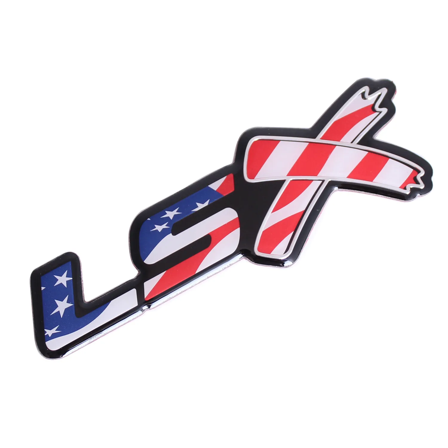 

USA Flag LSX Car Body Fender Emblem ABS Rear Trunk for GM Chevrolet Camaro Silverado