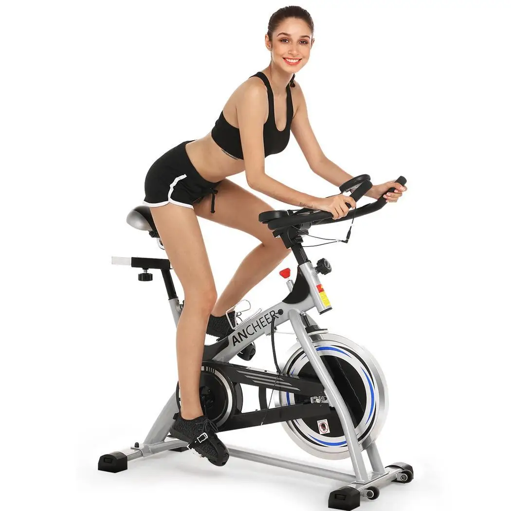 

Indoor Cycling Bike Cardio Training Fitness Spinning Bike Fat Burning Lose Weight Max 150kg Load Office Home Exercise Bicycle