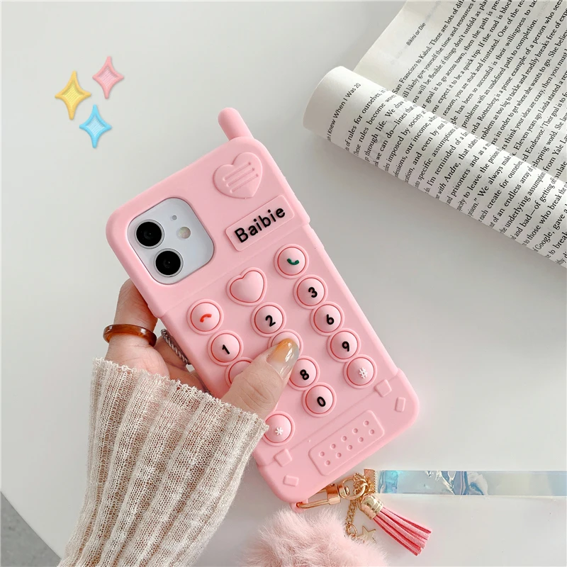 Мягкий силиконовый чехол Agrotera для iPhone 7 8 Plus X XS XR 11 Pro Max SE 2020 12 фиджет-игрушки 3D