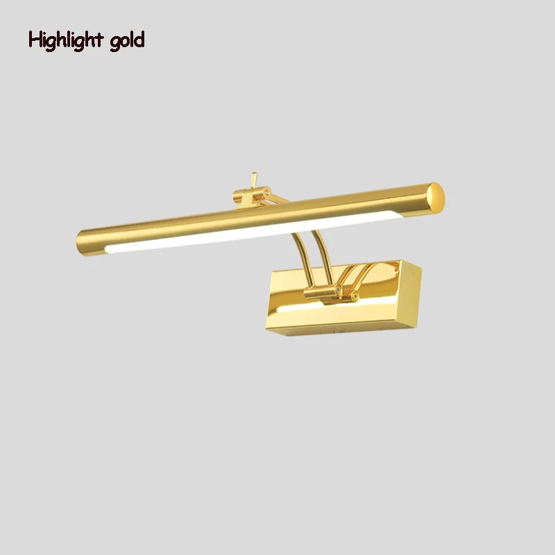 Современный светодиодный настенный светильник с выключателем Золотой 40 см 50