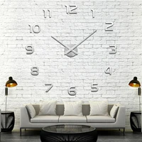 new 3d wall clock design large acrylic mirror clocks stickers living room accessories decorative house clock on the wall