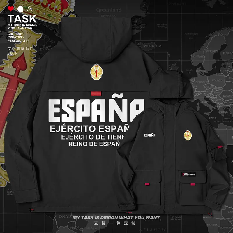 Испания Espana ESP мужская куртка с капюшоном на открытом воздухе сухопутные логотип