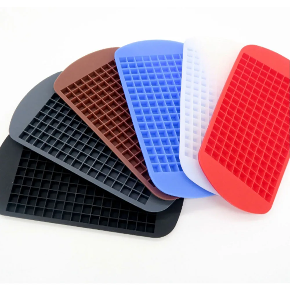 160 Grid Small Square Food Grade Silicone Tile Ice Crushed Cube Mold Kitchen Supplies |