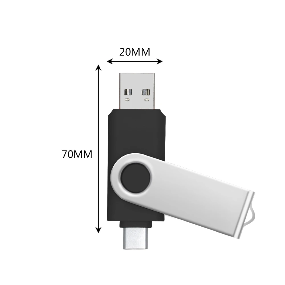 

New Custom Logo OTG USB Flash Drive Type C Pen Drive 128GB 64GB 32GB 16GB 8GB 4GB USB Stick 2.0 Pendrive for Type-C Device