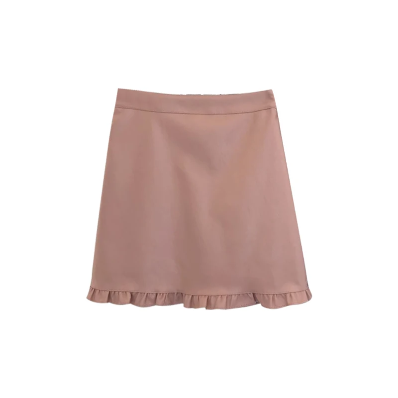 

Autumn Skirt Female 2020 New Korean Elegant High Waist Slim Ruffled Skirt Women Fashion Solid Color All-match Short Mini Skirt