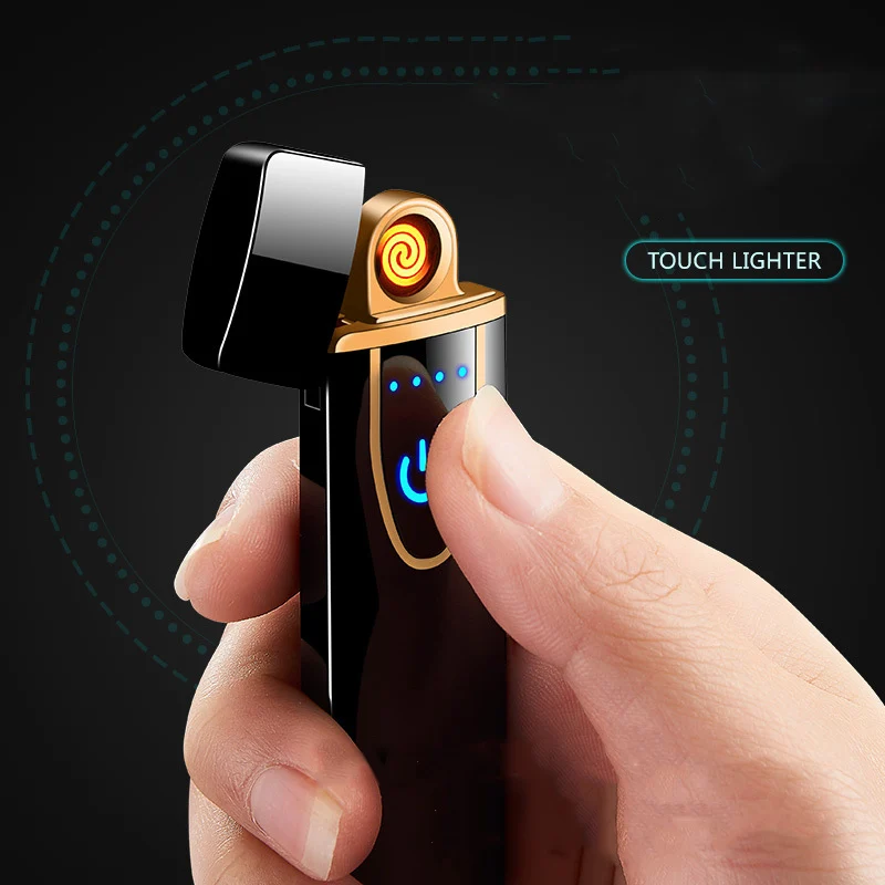 Ультратонкие USB Металлические электрическая зажигалка для сигарет креативные