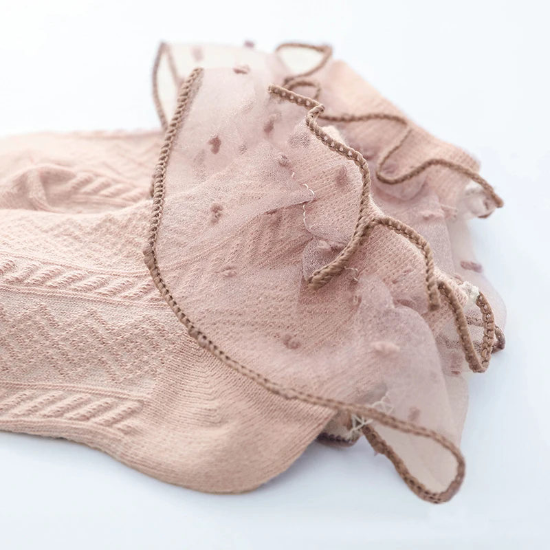 

Infant Baby Girl CasualSocks Ruffle Lace Design Cotton Short Socks Children Cute Socks 0-2Y