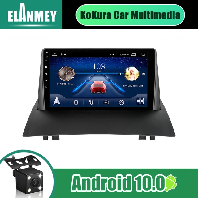 Автомагнитола 2 Din GPS навигатор Bt плеер 9 дюймовый экран для Renault Megane 2002 2010 Android 10