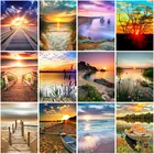 Набор для алмазной вышивки сделай сам, картина с закатом 5D, полная выкладка, живописная вышивка крестиком, наборы для мозаики, настенное искусство, домашний декор