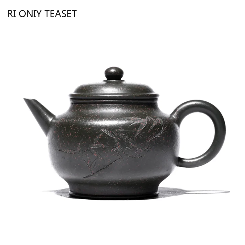 

220ml Master Handmade Yixing Purple Clay Teapots Raw Ore Green Mud Home Filter Tea Pot Chinese Tea Ceremony Collection Gifts