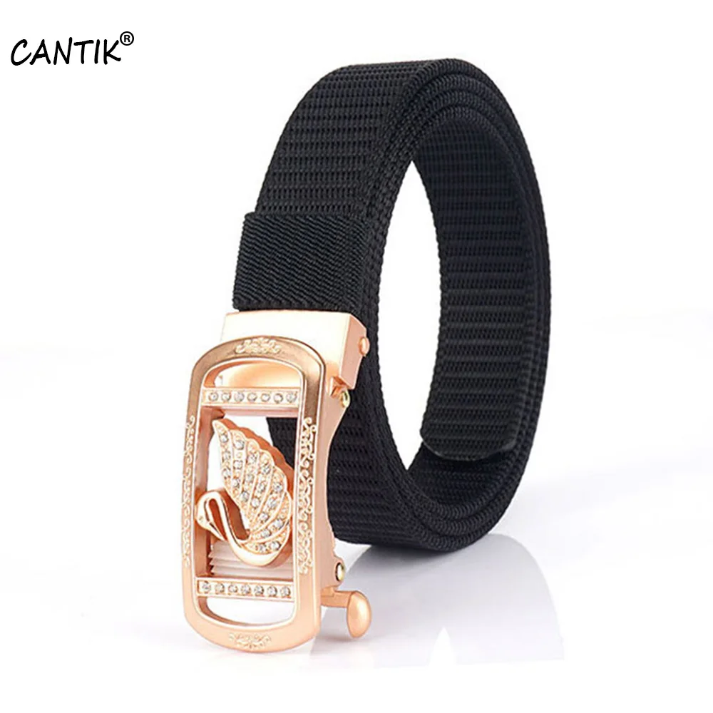CANTIK хорошего качества женские нейлоновые ремни модные гусиный узор