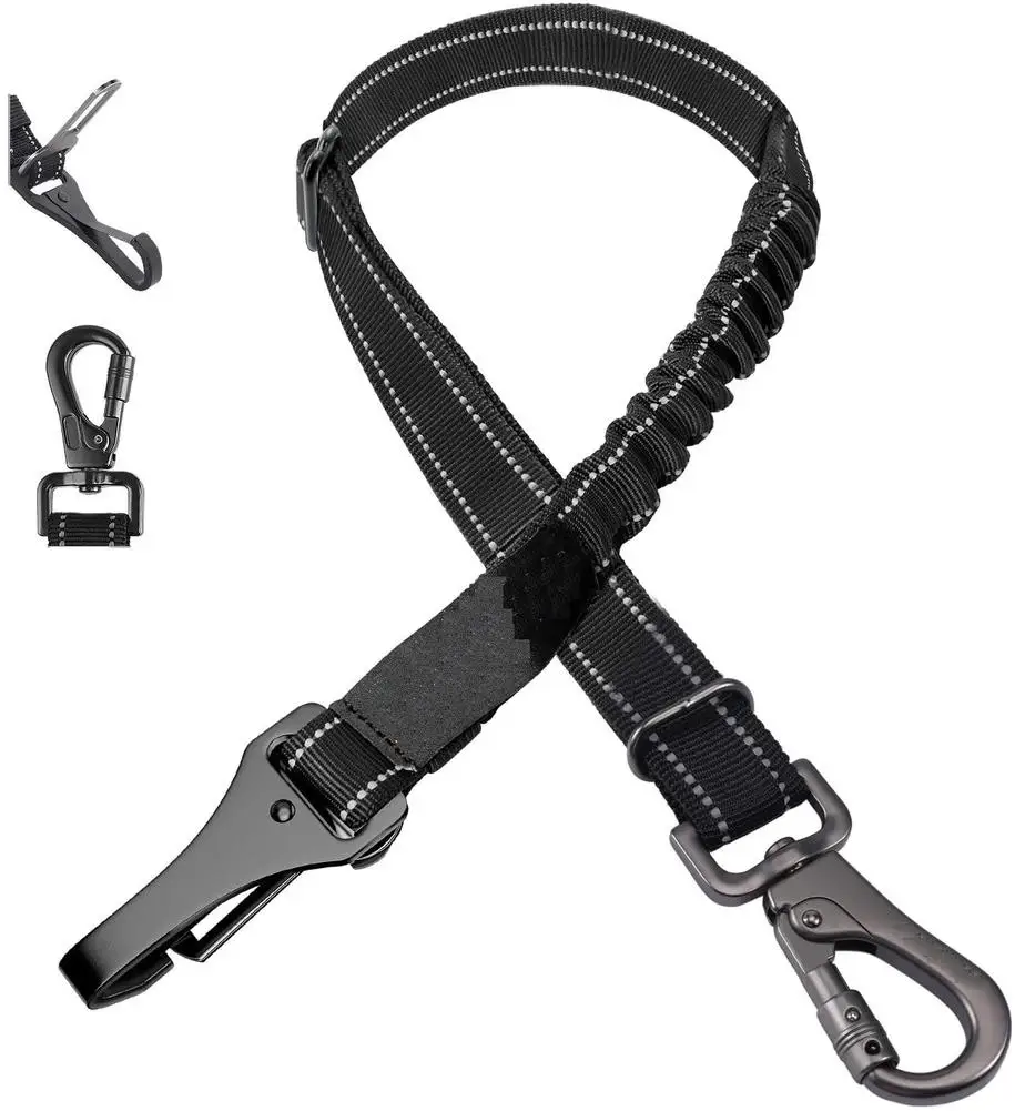 

Автомобильный ремень безопасности для собак, регулируемый светоотражающий ремень безопасности для средних и больших питомцев