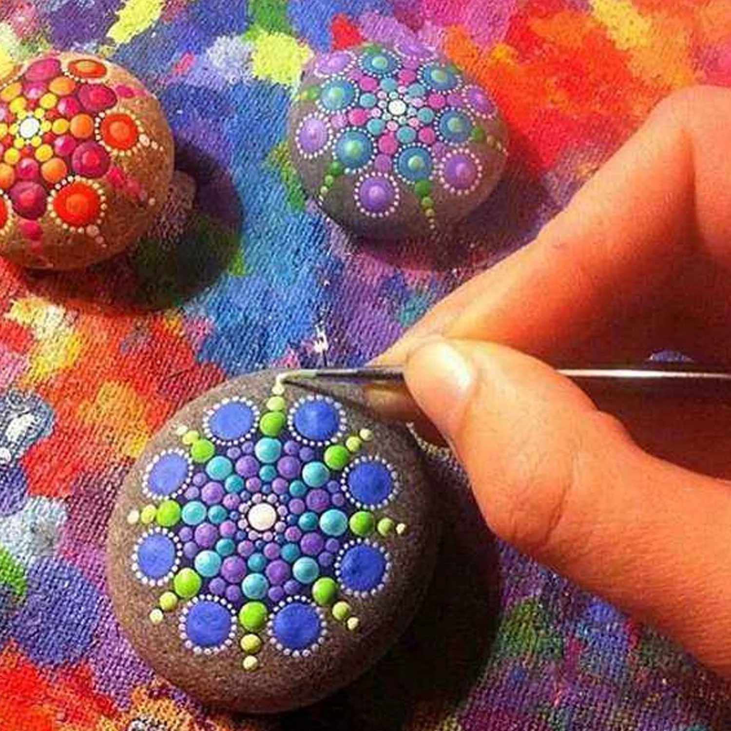 8PCS Dotting Rods 5PCS Double-ended Ball Stylus Pens Mandala Painting Tool for Furniture Wood Rocks Fabric Wall Art | Дом и сад