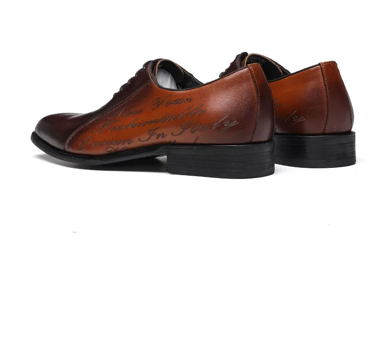 

QYFCIOUFU Italian Men's Oxford Shoe Genuine Leather Summer Shoes For Men To Wear Party Office Formal Wedding Brand Dress Shoes