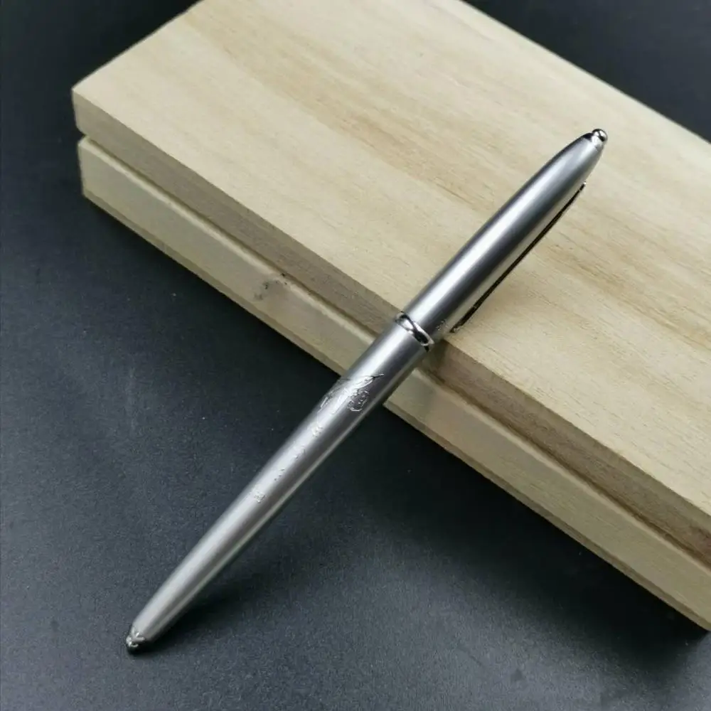 

Old Stock PD Fountain Pen Pocket Mini Ink Pen Special Nib silver Pen Stationery Office school business supplies