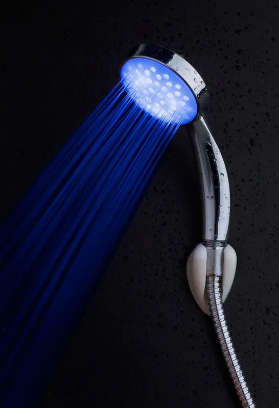 

7 Color Handheld Home Bath Rainbow Changing LED Shower Head Bathroom Showerheads Bathroom Products