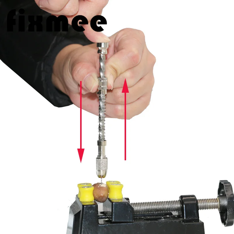 Полуавтоматическая мини ручная дрель алюминиевая спираль ручной Зажимной