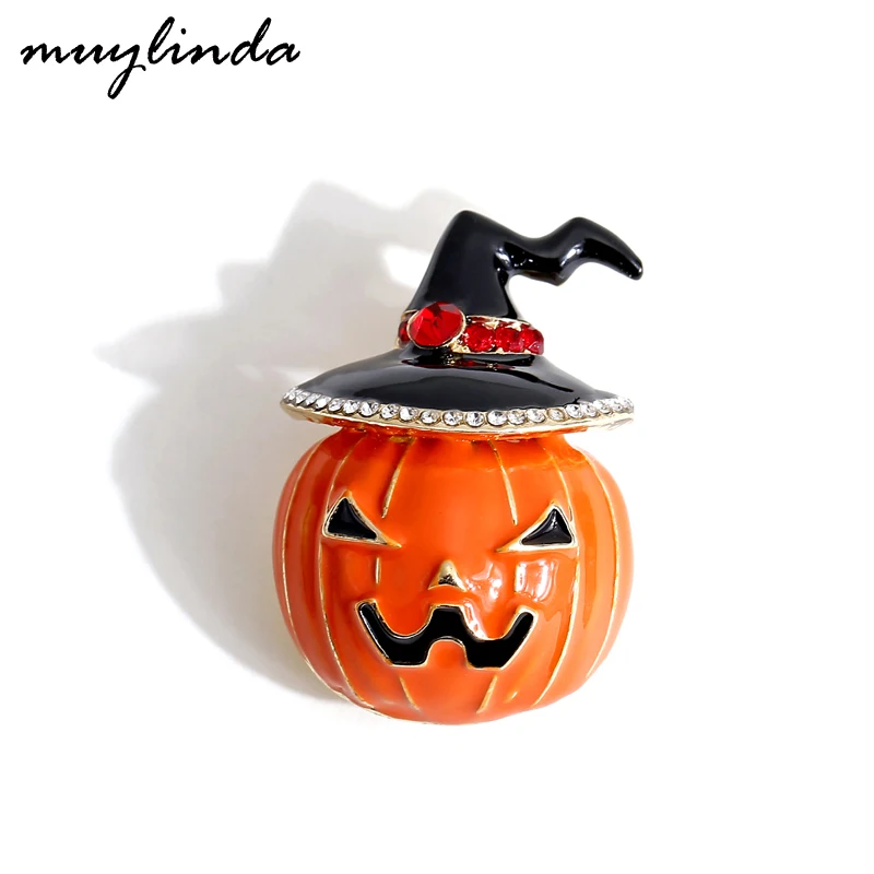 Muylinda броши в виде тыквы вечерние эмалевые булавки ювелирные изделия Кристалл