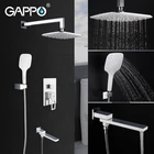 GAPPO настенный смеситель для душа в ванную комнату с дождем и водопадом, скрытая латунная Душевая система, смеситель для ванны и душа