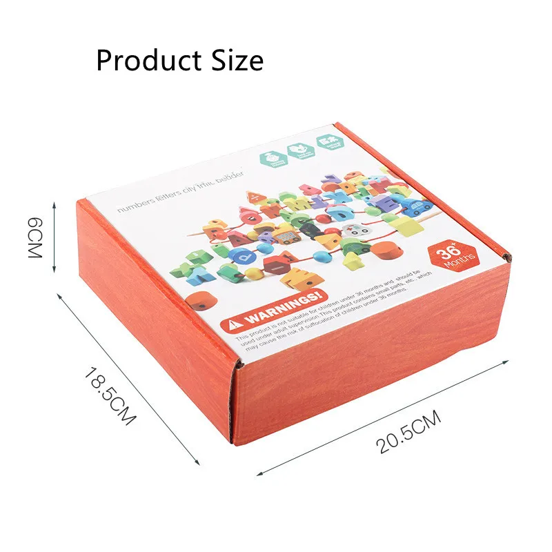 

Wooden Traffic Beads Understanding Numbers and Letters Developing Intelligence Parent-child Interaction Unisex Children's Toys