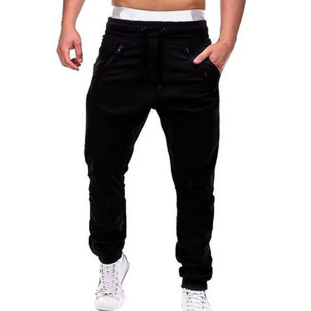 

Men Casual Joggers Pants Solid Thin Cargo Sweatpants Male Multi-pocket Trousers New Mens Sportswear Hip Hop Harem Pencil Pants