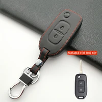 fashion style leather key holder keychain for renault logan 2 stepway sandero duster 2019 2020 car cover case protection shell