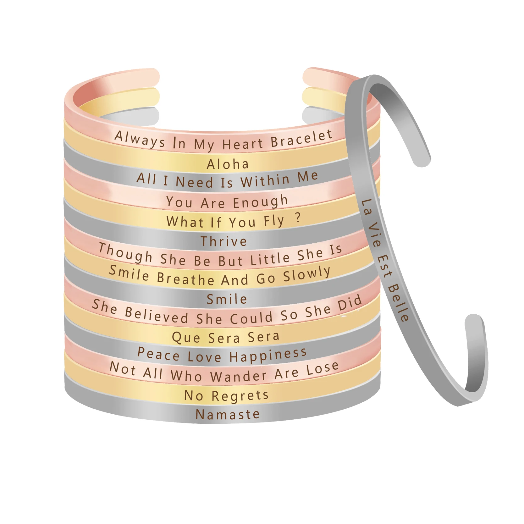 Новые модные браслеты вдохновляющие с ручным тиснением браслеты-манжеты