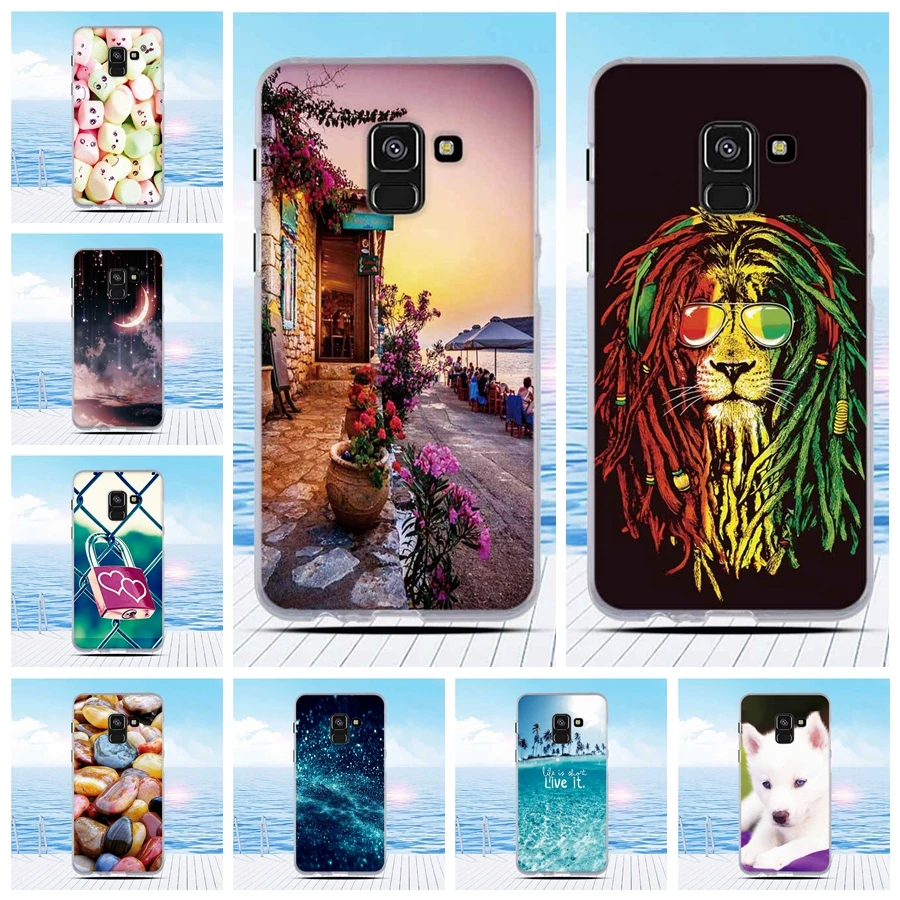 

For Samsung galaxy A8 2018 Phone Case Soft Tpu Silicone Back Cover Protective Printed Funda For Samsung A8 2018 A530 A530F Cover