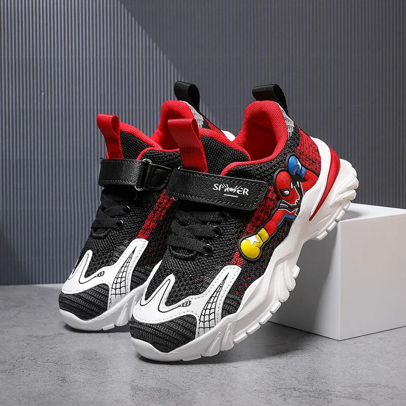 2022 Casual Shoes Boys Light Black Chunky Sneakers Kid Summer 5 6 8 9 Sport Footwear Spider Autumn Winter Children Fashion Man images - 6