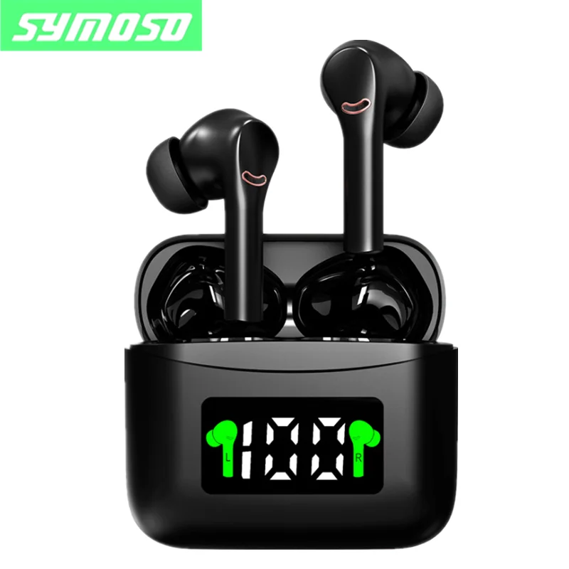 

Symoso ANC TWS Bluetooth 5.2 Earphones Wireless Headphone Noise Cancelling Fone De Ouvido Ipx7 Earbuds With Mic for Smartphones