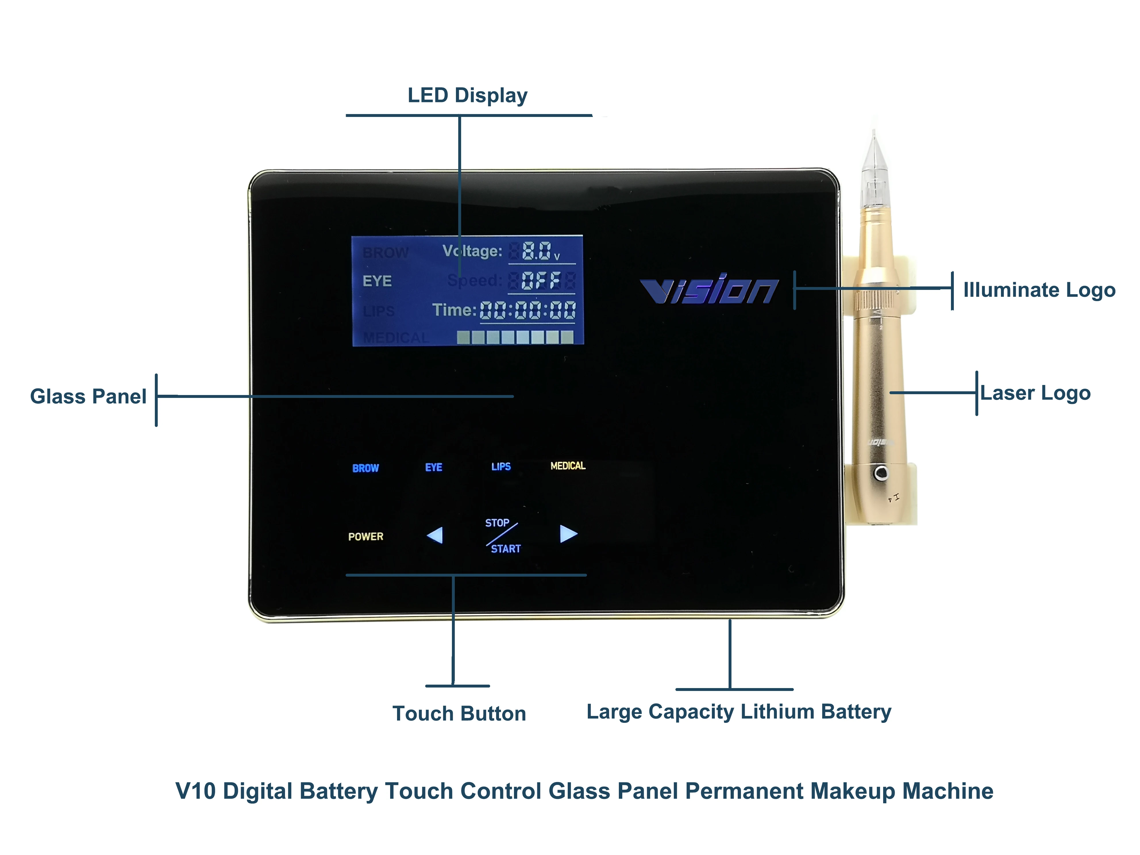 V10 Tattoo Machines Touch-screen Digital &amp Rotary Permanent Makeup Machine Professional Mts Pmu Microblading 3d Eyebrow | Красота и