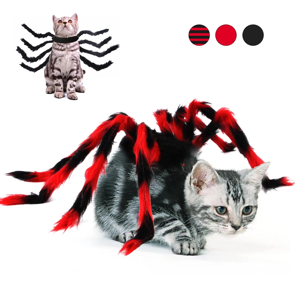 

Костюм-паук для кошек и собак, страшный костюм на Хэллоуин, щенок, котенок, одежда для косплея, аксессуары для собак