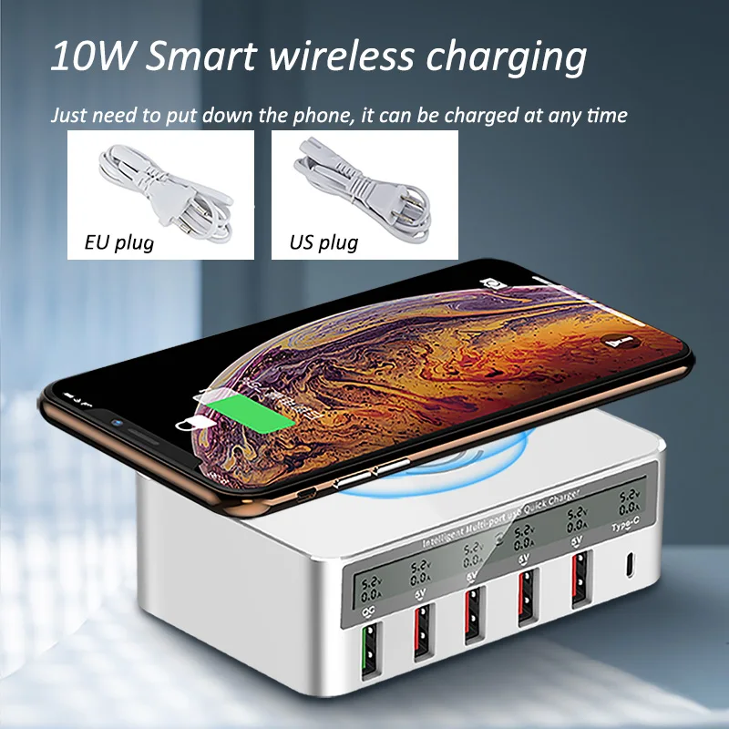 Универсальная беспроводная Быстрая зарядка ce rohs qc для samsung зарядное устройство