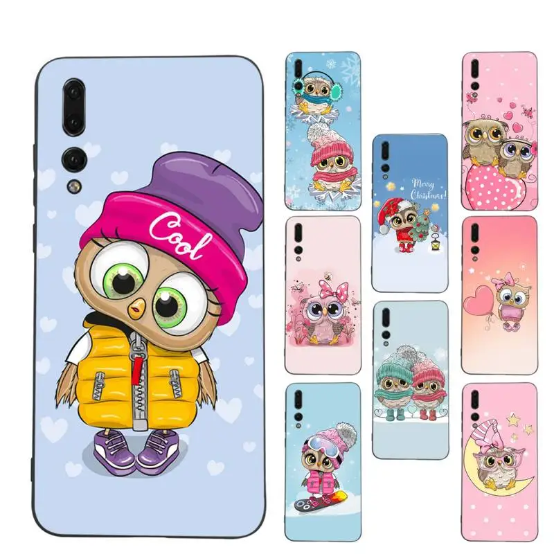 

Owl Phone Case Soft Silicone Case For Huawei p 30lite p30 20pro p40lite P30 Capa