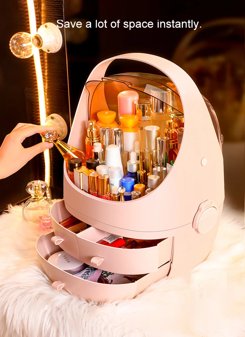 Многофункциональная коробка для хранения косметики настольный пластиковый ящик