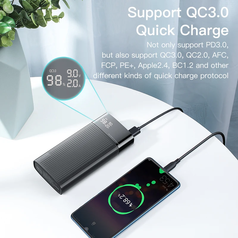 kuulaa powerbank 20000mah qc pd 3 0 poverbank fast charging power bank 20000 mah usb external battery charger for xiaomi mi 10 9 free global shipping