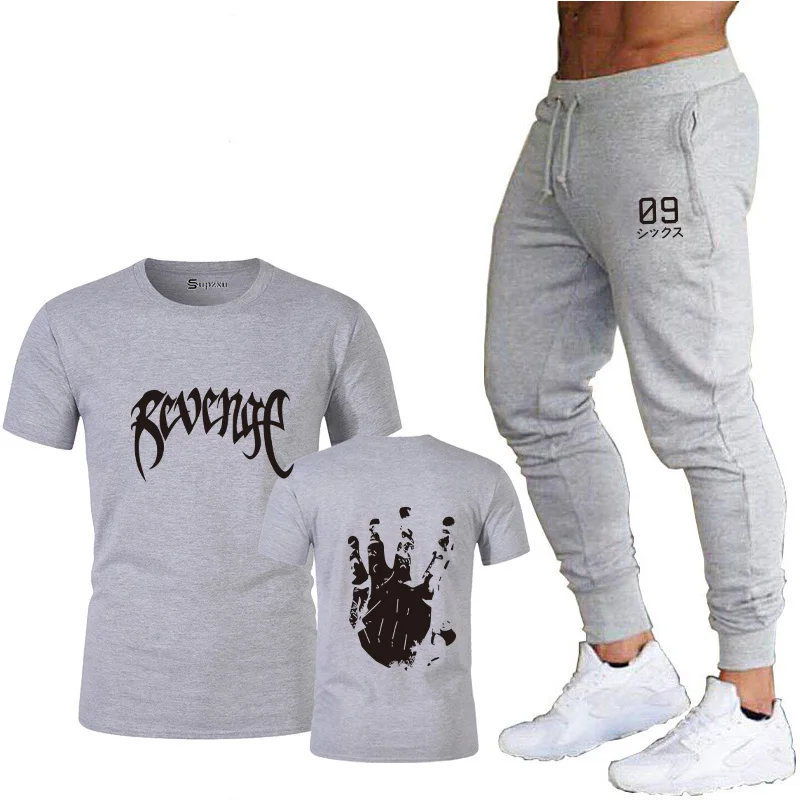 

2020 High Quality Fashion Men T-shirt, Casual Short Sleeve T-shirt, Men Casual Cotton Print T-shirt + Summer Sweatpants