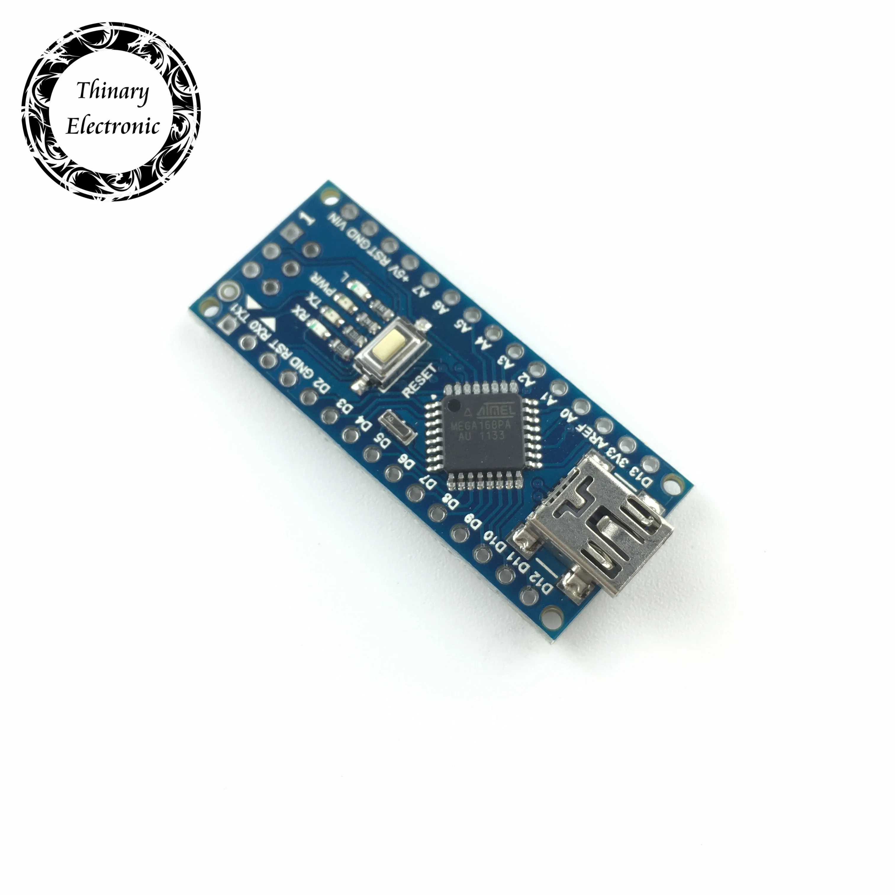 10 шт./лот Nano Atmega168 контроллер совместимый для arduino nano Atmega168P CH340 CH340G USB драйвер без кабеля тонкий электронный
