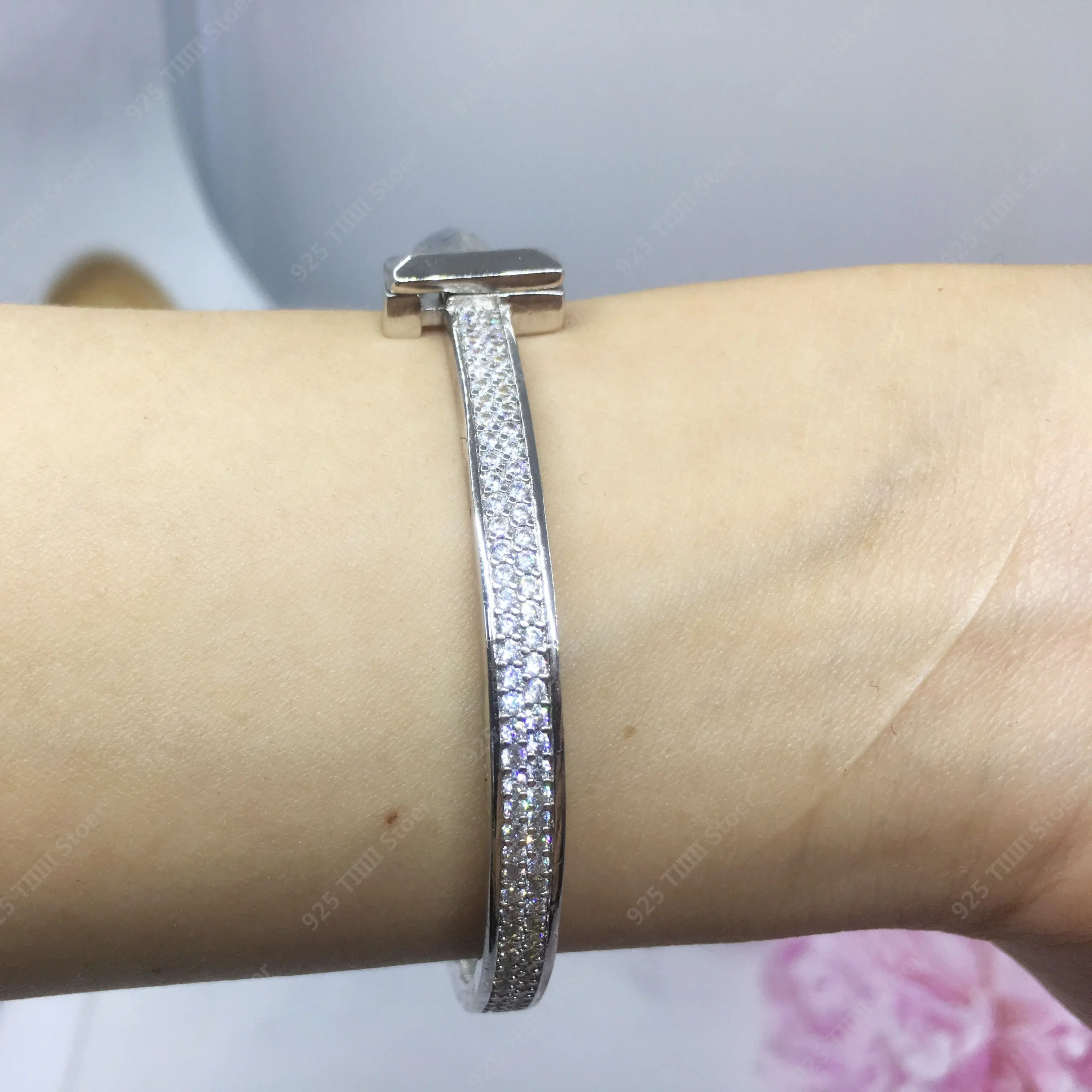 

Ms S925 pure silver bracelet, original fashion bracelets, high quality jewelry, 1:1, holiday gifts