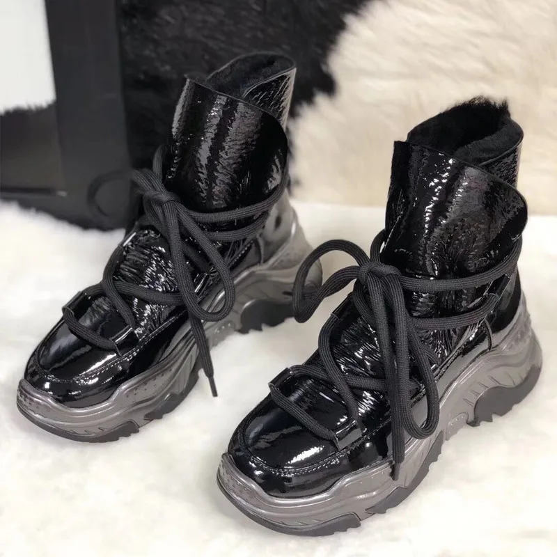 Новые женские зимние ботинки из натуральной кожи бархатные ботильоны на плоской