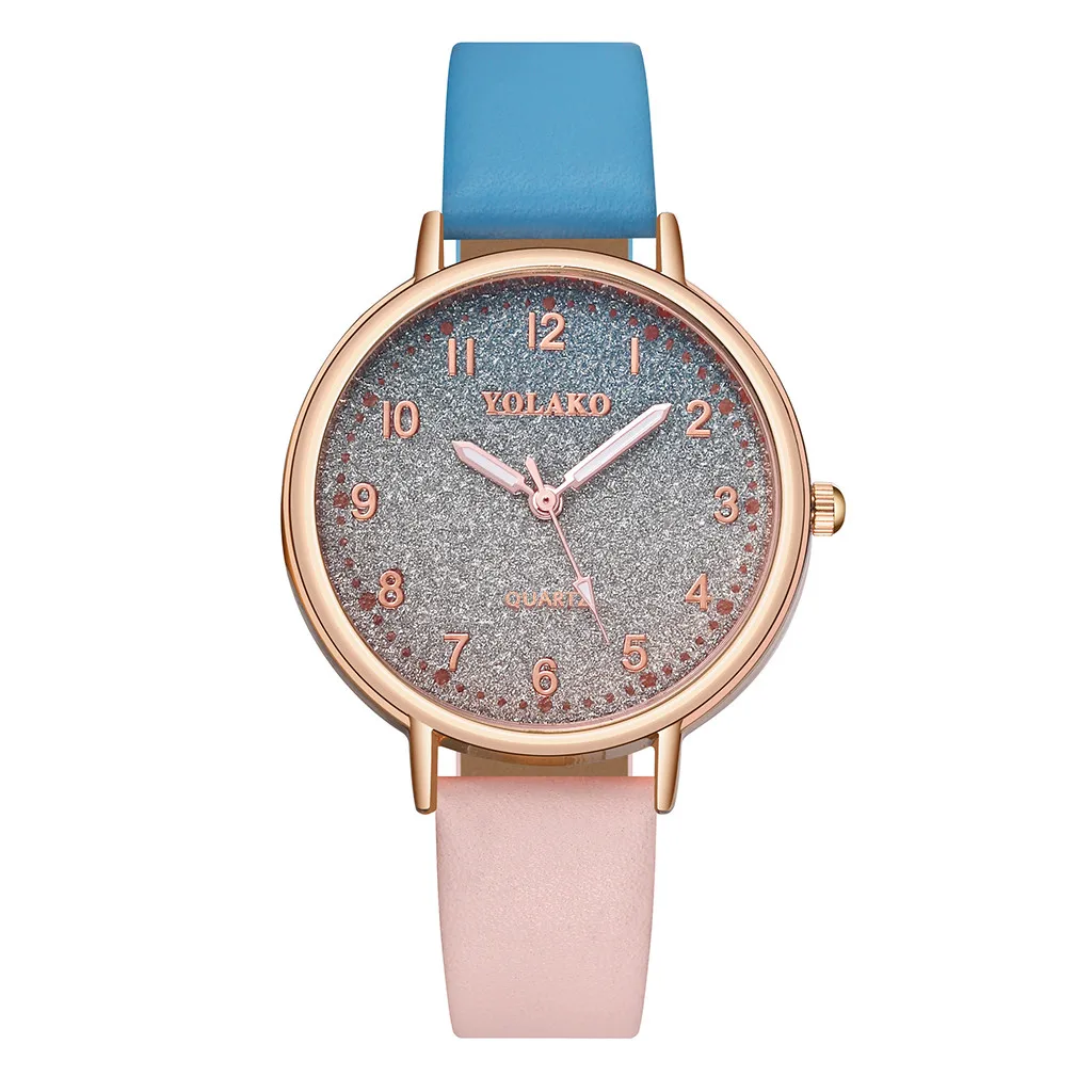 Слоновая кость Reloj mujer женские часы модные montre femme простой градиентный циферблат с бриллиантовым ремешком женские кварцевые часы bayan kol saati - Цвет: Слоновая кость
