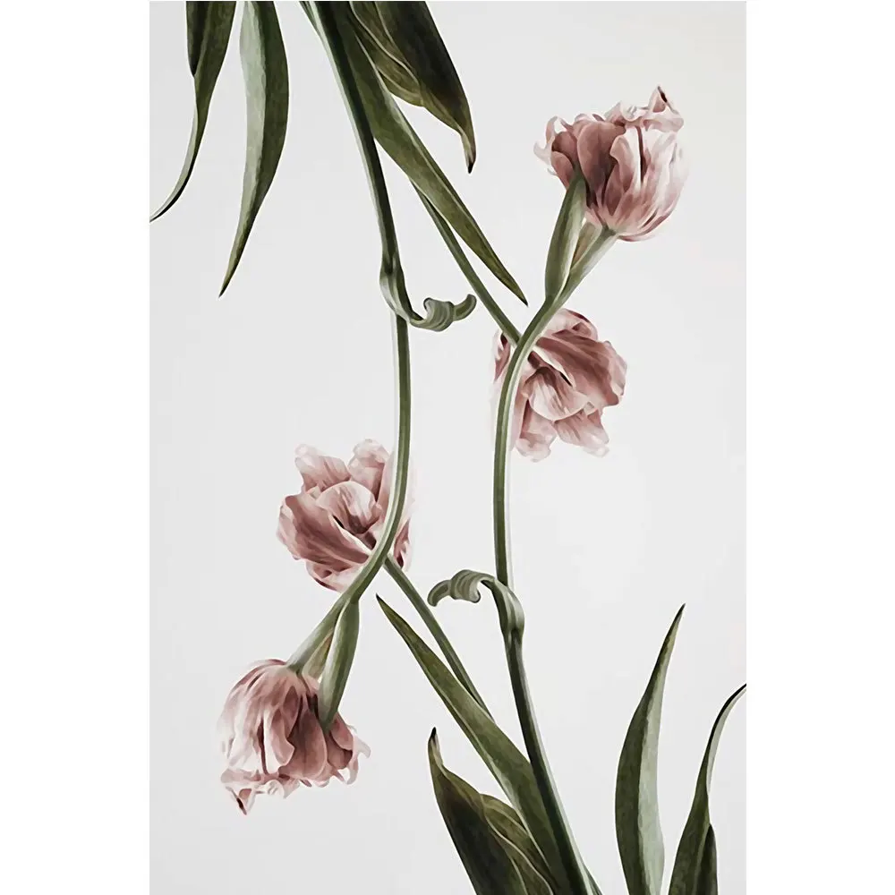 

Northern Europe Simple Tulip Flower Watercolor Decorative Living Room Triple Core Spray Painting Beautiful