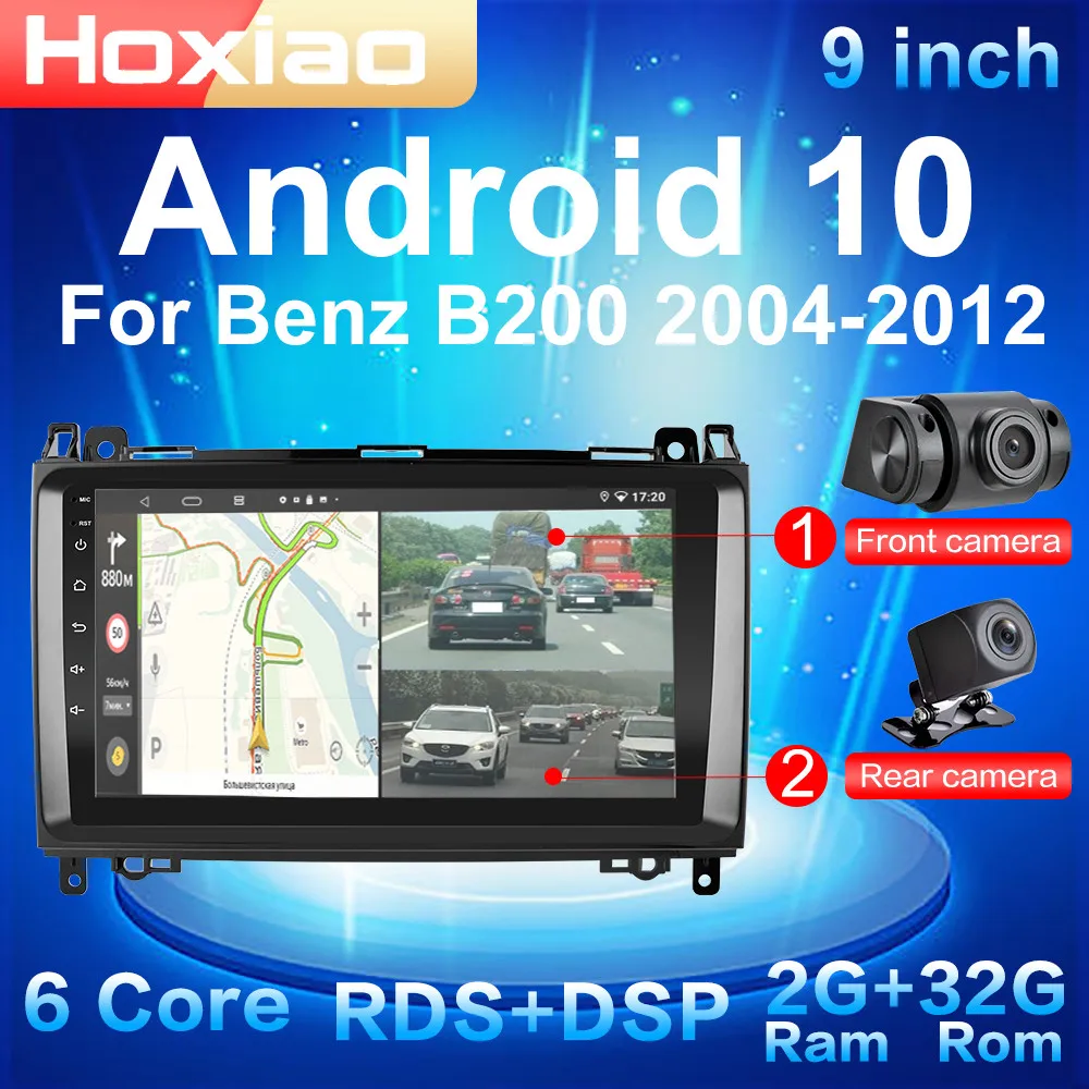 Android 10 автомобиль 9 дюймов 2 Din RDS двойной объектив радио четырехъядерный WIFI GPS Bluetooth