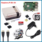 S Робот NESPi чехол + Raspberry Pi 3 Model B + Наборы + SD картой памяти на 32 ГБ + 3A Мощность адаптер + теплоотвод + 2 геймпад RPI54