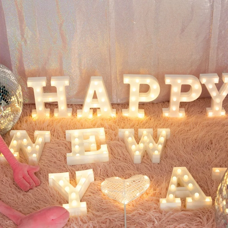 

LED Letters Child Nightlight Fairy Lights 16CM Letters Night Light Christmas Lights Decoration Bedroom Child Room Lights Decor